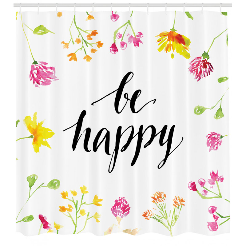 Shower Curtain with Hooks Included, 70" H x 69" W