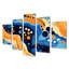 Vagues d'ethnie océaniques abstraites - Art mural abstrait sur toile 5 pièces-1938404145