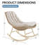  Chaise berçante moderne en osier beige Sverste Papason - 250 lb