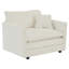 1 + 1 + 3 sièges blanc: revêtement en chenille, base en bois massif, salon moderne de 3 po en bois, tissu, rembourrage relaxant