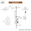 Système de douche complet à pression équilibrée à 2 fonctions avec valve brute-60199725