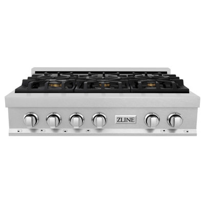 Table de cuisson à gaz en acier inoxydable satiné avec plaque chauffante 36 po ZLINE