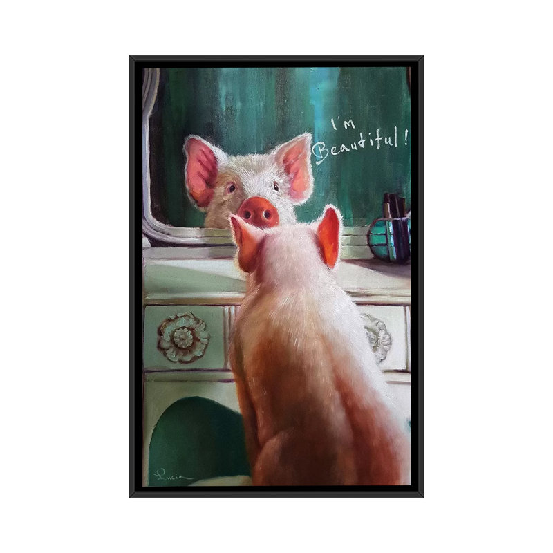 «Affirmation» de Swindle Heffernan - impression sur toile tendue, H 26 po x l 18 po x P 1,5 po, Toile avec cadre noir