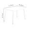 Sylas 4 Person Dining set - a Rectangular Plastic Dining Table with Wooden Legs and a Set of 4 Quilted Velvet Dining Chairs for Dining Room - Modern Dining Table Set-266631068