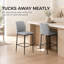 Upholstered Bar Stool with Steel Frame