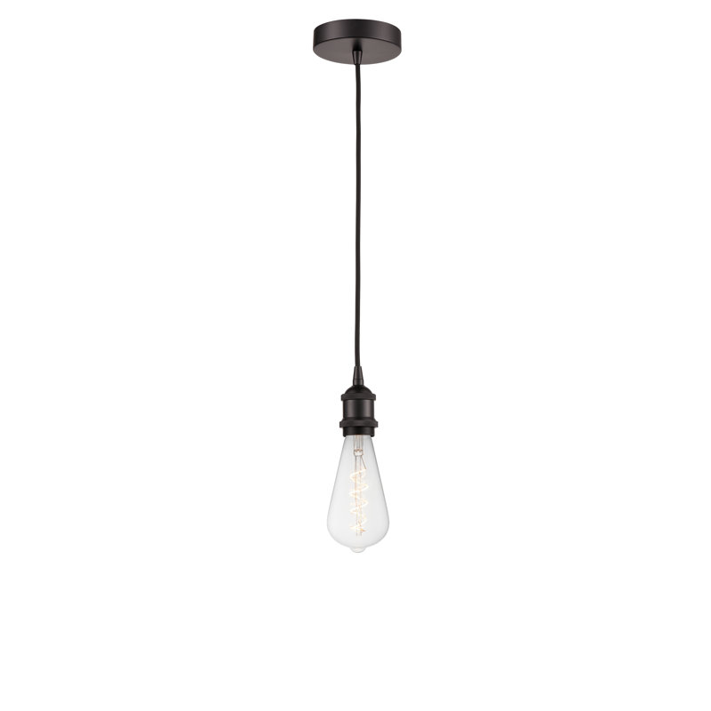 Luminaire suspendu à 1 lumière Waterville, Bronze huilé, H 11,88 po x l 3,75 po x P 3,75 po