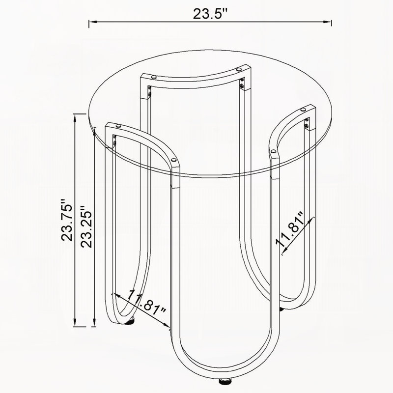 Ensemble de tables basses chromées 2 pièces