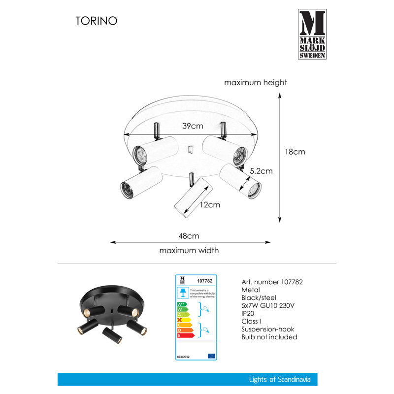 Titan Spotlight, Black/Steel