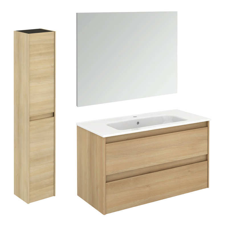 Ambra 39.6'' W Single Vanity, Nordic Oak