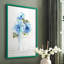 «Gingham Blue Flowers I», reproduction encadrée - bois massif-603886707-603886719