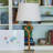 White Rounded Empire Slanted Linen Lampshade-124434657-124434658