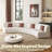 179" Modern Curved Sectional Sofa with Cushion