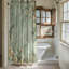 Rideau de douche standard 1 pièce Weathered Green Blossoms-647507092