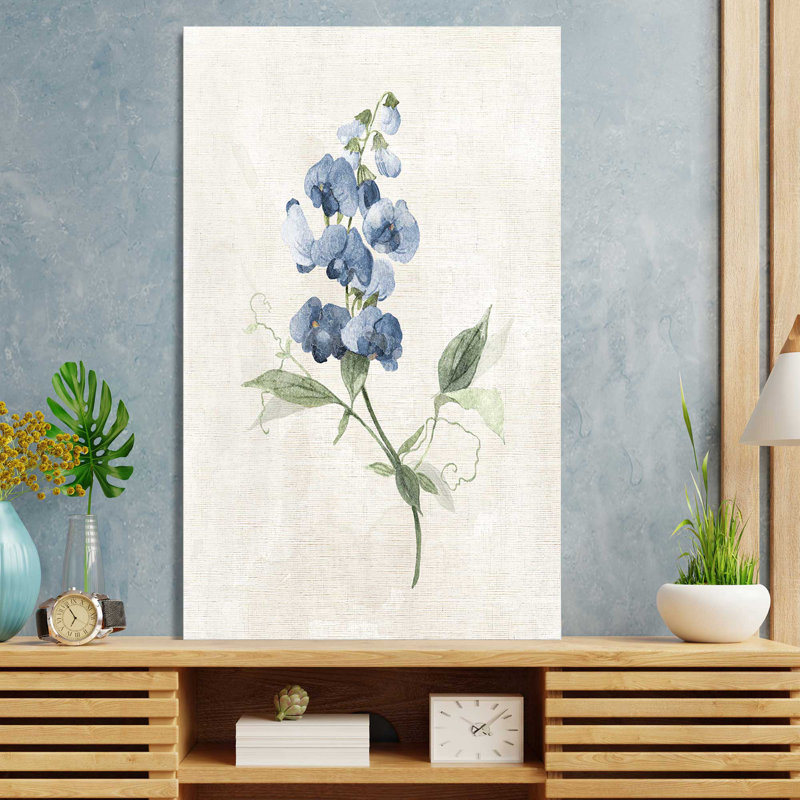 Farmhouse Periwinkle II by Carol Robinson - Wrapped Canvas Painting, 30" H x 18" W x 1" D