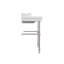 Cheviot Products Évier de salle de bain Essex 24 po avec débordement et base console en métal 31 po-17756038-17756041