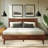 Acacia Aurora Premium Solid Wood Platform Bed Frame and High Headboard, King Bed Frame with Headboard Included, Mid Century Modern Bed Frame-82628790-82628791