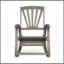 Chaise berçante d'extérieur en bois d'acacia avec panneau de pied rétractable, chaise berçante berçante pour patio, balcon,