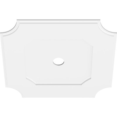 Médaillon de plafond contemporain en PVC de qualité architecturale 14 po x P 3 po x P 8 1/4 po x P 1 po
