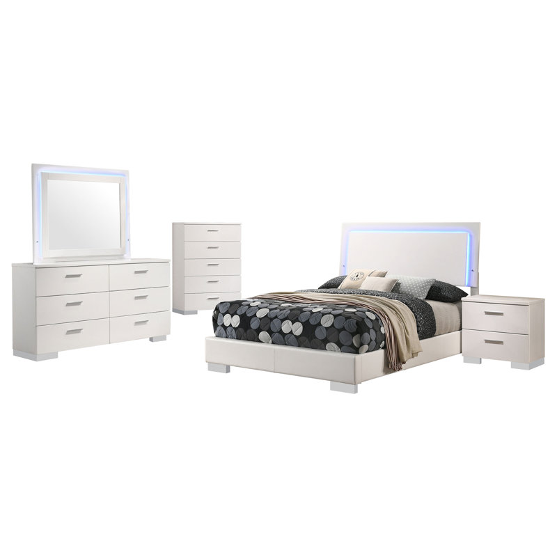 Ensemble de chambre à coucher complète 5 pièces Amariyon, Double