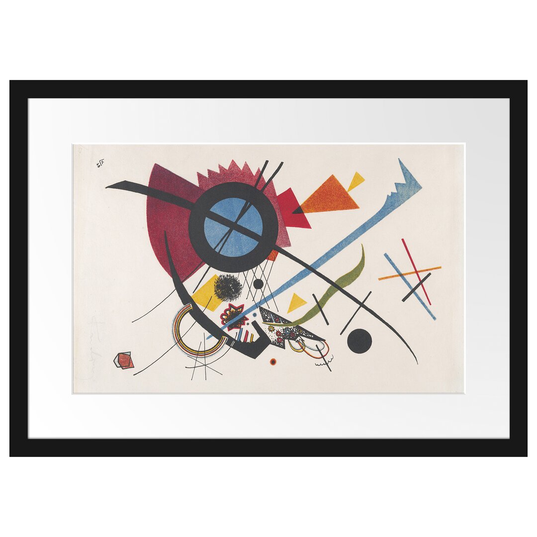 Wassily Kandinsky - Violett - Im Bilderrahmen Mit Galerie-Passepartout