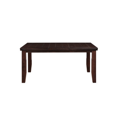 Table de salle à manger chic en cerisier, avec un plateau de table en placage de bois d'érable synthétique raffiné et accrocheur présentant un plateau rectangulaire moderne