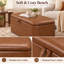 Banc ottoman de rangement en similicuir de 40 pouces pour salon