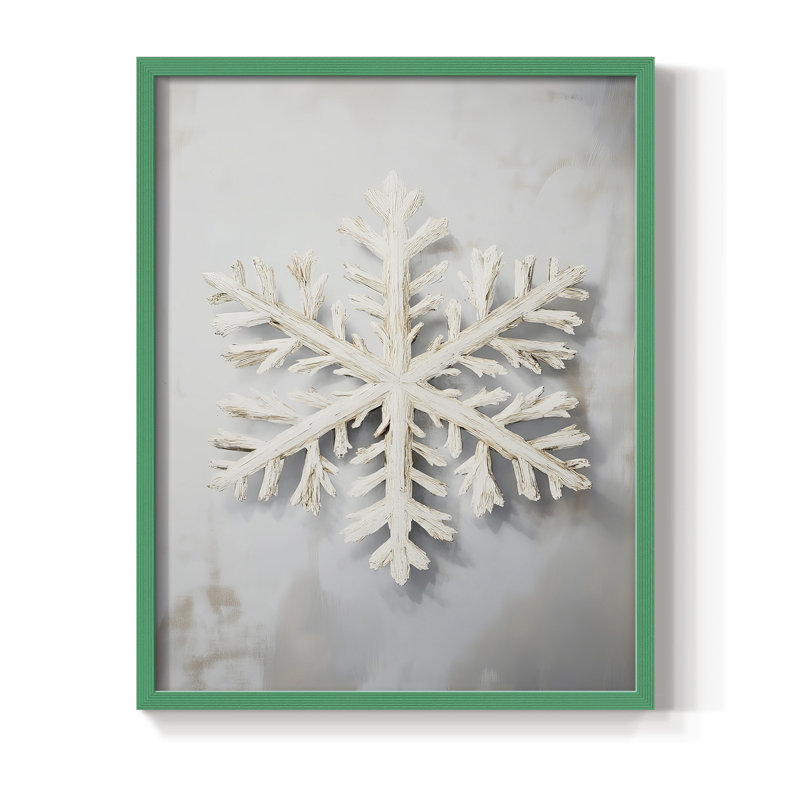 «Christmas Holiday Art», série 2-XXXIV, reproduction encadrée - bois massif, 11" H x 9" W, Green