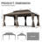20 Ft. W x 14 Ft. D Galvanized Steel Patio Gazebo with Double Roof-111150879-111150877