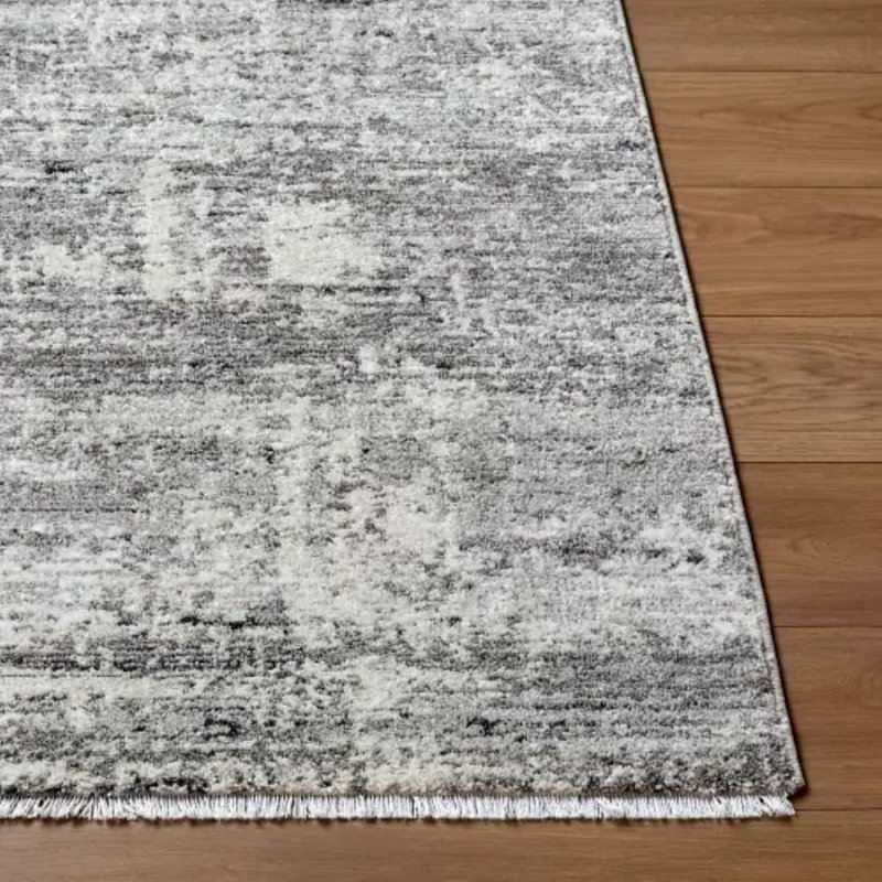 Lausanne Abstract Area Rug, Brown/Ivory/Cream/Black, Rectangle 5'3" x 7'