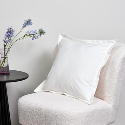 Nevenka White Square Euro Cushion Cover