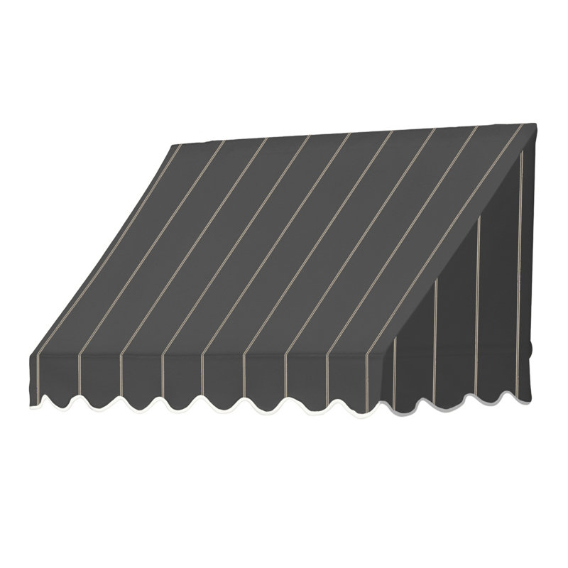 IDM Worldwide 48'' W x 21'' D Fabric Cover Retractable Door / Window Awning, Guinness