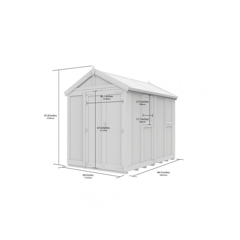 6x8 Glass Green House