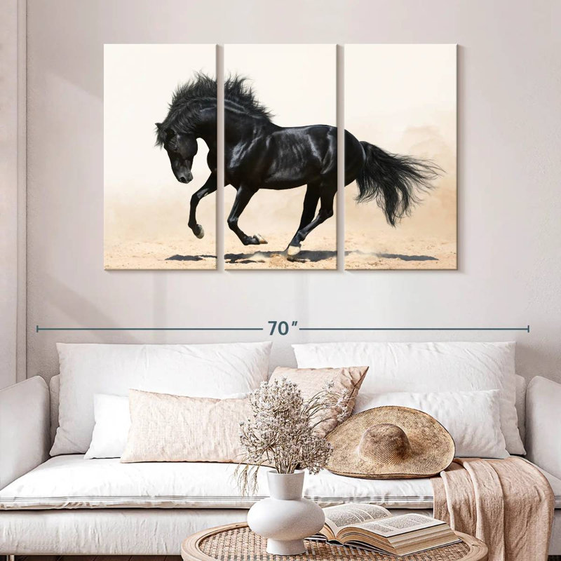 Black Stallion, 32" H x 50" W