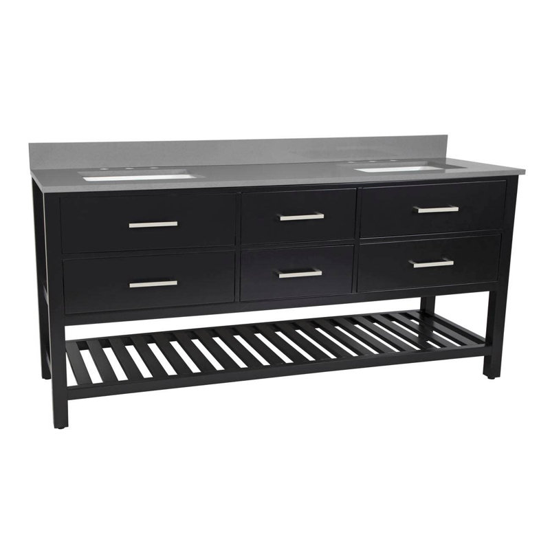 Ensemble de meuble-lavabo double 72 "