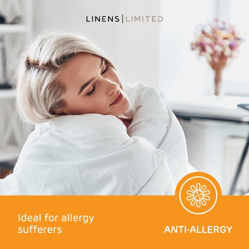 Linens Limited Easy Care Duvet, Made in the UK, All Year Round Quilt, Soft and Comfy, Polypropylene Hollowfibre, Machine Washable