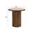 Travertine Top & Walnut End Table