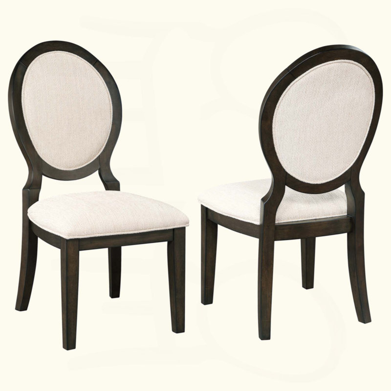 Ensemble de deux chaises de salle à manger ovales