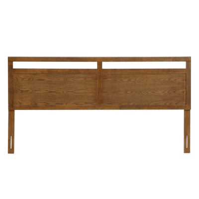 Modern Wood Panel Headboard with Clean-Lined Design, King Size