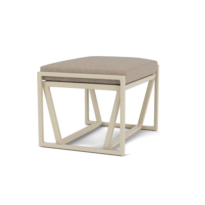 Summit Outdoor Ottoman, Linen, Demo Oatmeal