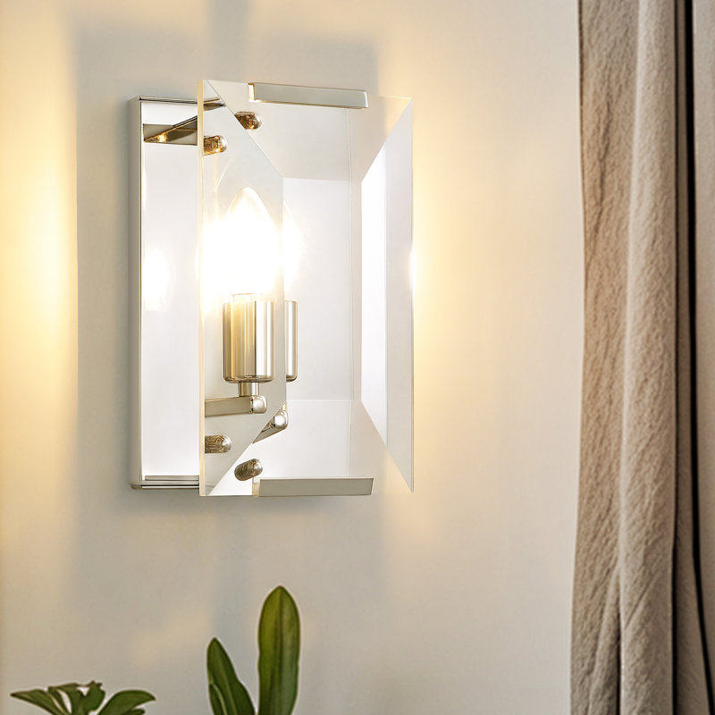 Dimmable Crystal Wall Light, Chrome