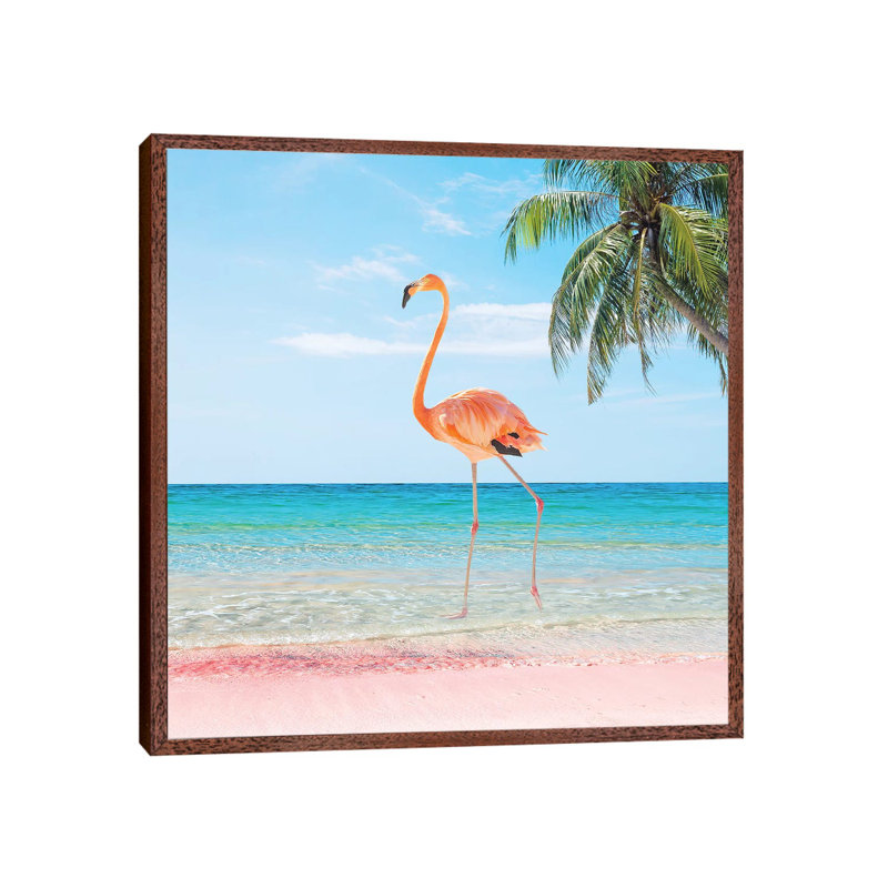 Beach Strut - Print on Canvas, Classic Brown Wood Framed, 45.72 cm H x 45.72 cm W