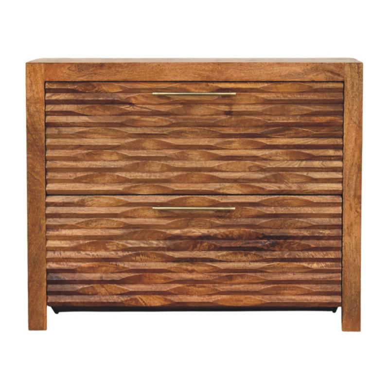 Solid Wood Rectangle Accent Cabinet