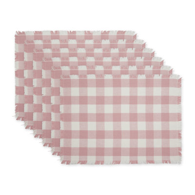 Ensemble de napperons à franges 6 pièces