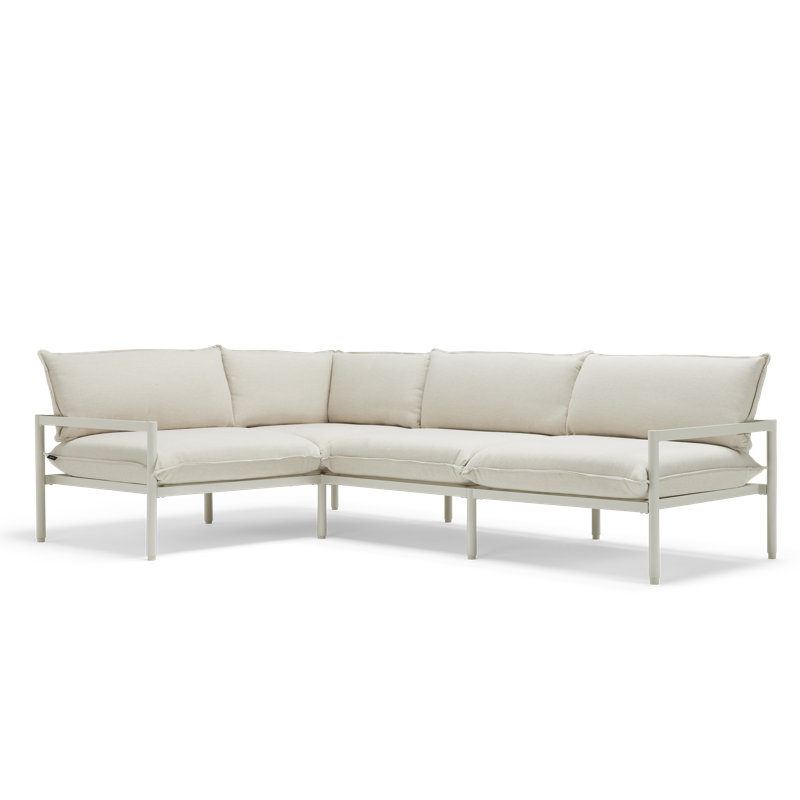 Terra Outdoor 4 - Seat Patio Sectional, Putty