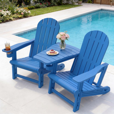 2-Piece Outdoor Adirondack Chair with Table