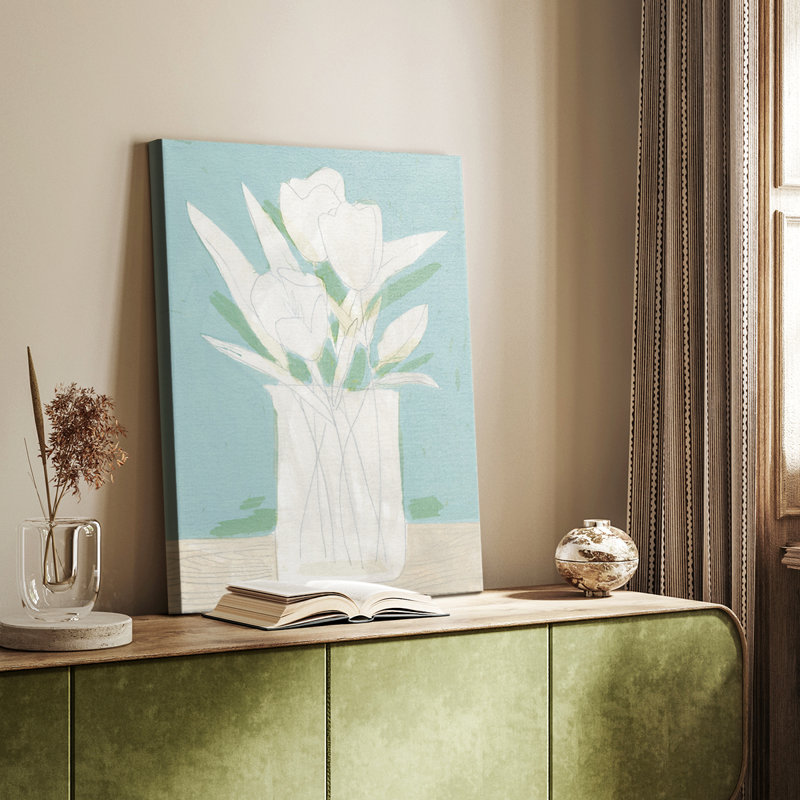 Arrangement de printemps en sourdine II - galerie Cavas sur mesure, H 27 po x l 18 po