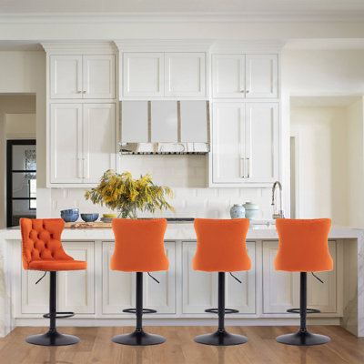 360°Swivel Bar Stools with Black Base