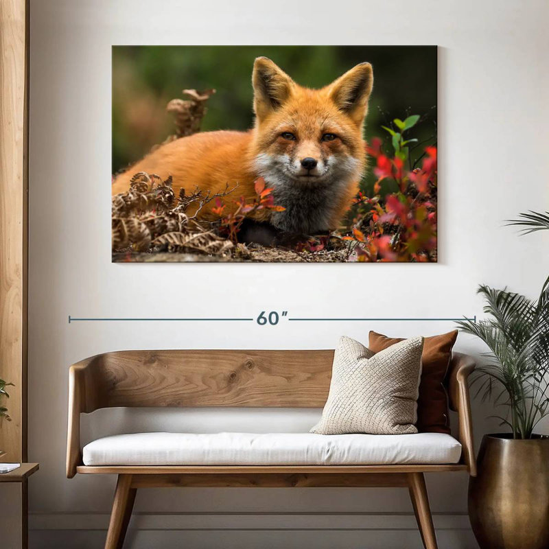Happy Fox, 32" H x 48" W