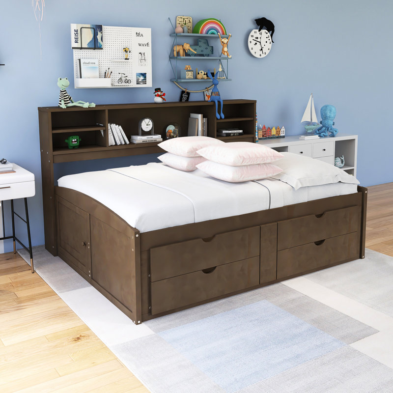 Full Size Wood Kids Beds, Brown