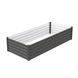 Lit de jardin rectangulaire en acier galvanisé 6 pi x 3 pi x 1,3 pi Hakea The Organic Garden Co